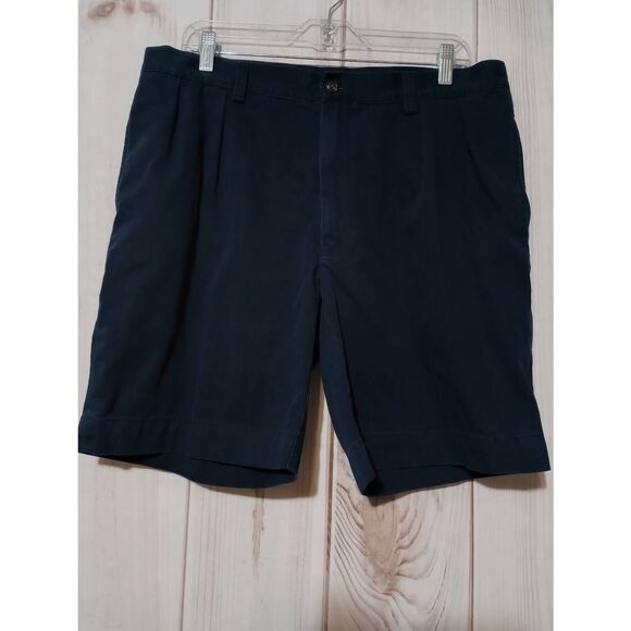 Polo Ralph Lauren Other - Polo Ralph Lauren Mens Navy Blue Classic Fit Pleated 9 Inch Chino Shorts Size 35